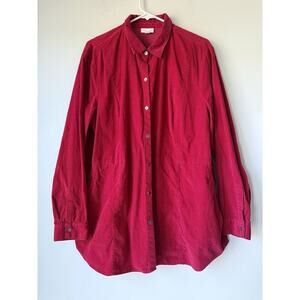 J. Jill Crimson Button-Down Shirt